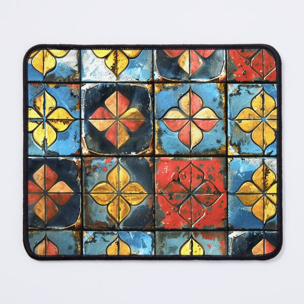 Item preview, Colorful Vintage Moroccan Tile Textured Distressed Design Pattern designed and sold by DEC02.