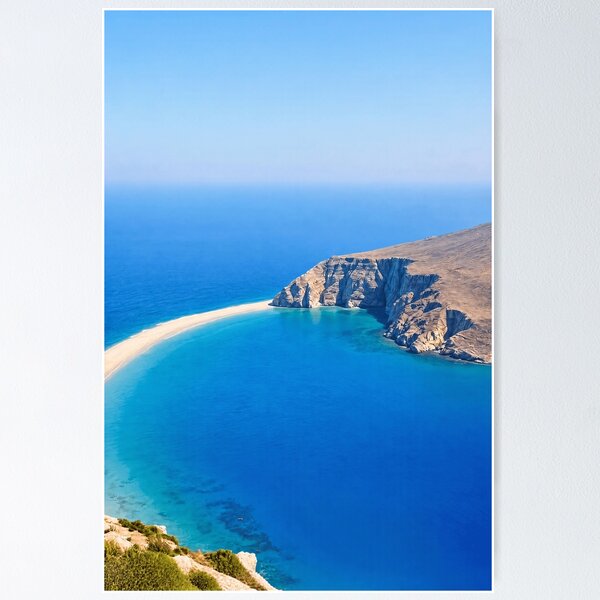 Item preview, Turquoise Lagoon Blue Ocean Beach Aerial View designed and sold by PhoceaWallpaper.