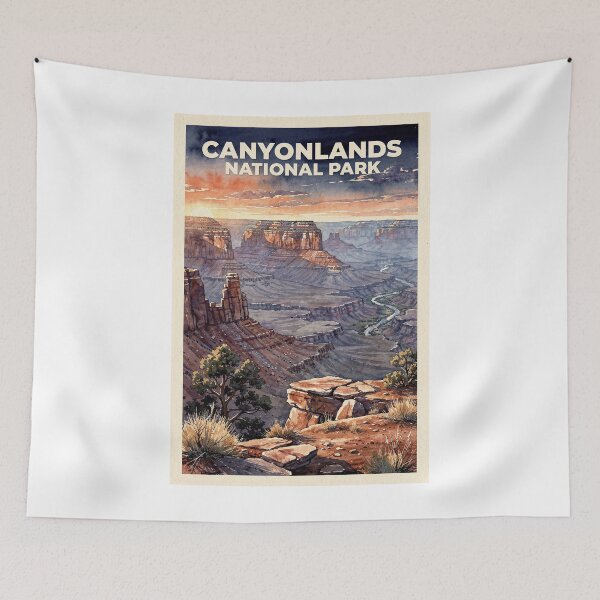 Item preview, Canyonlands National Park Utah Vintage Watercolor Travel designed and sold by Teelogic.