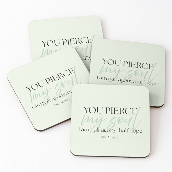 Item preview, Jane Austen Quote – Persuasion – "You Pierce My Soul" designed and sold by cheekymare.