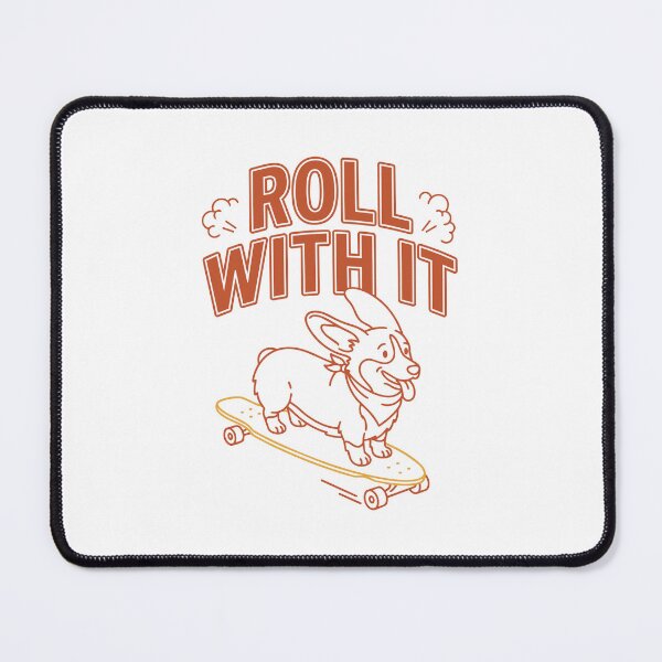 Item preview, Roll With It Corgi Skateboard Design designed and sold by NullSpacePrints.