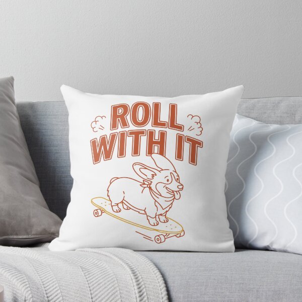 Item preview, Roll With It Corgi Skateboard Design designed and sold by NullSpacePrints.