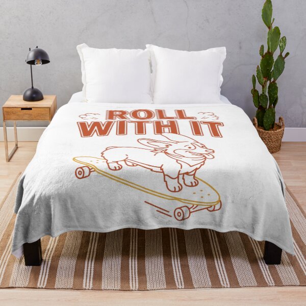 Item preview, Roll With It Corgi Skateboard Design designed and sold by NullSpacePrints.
