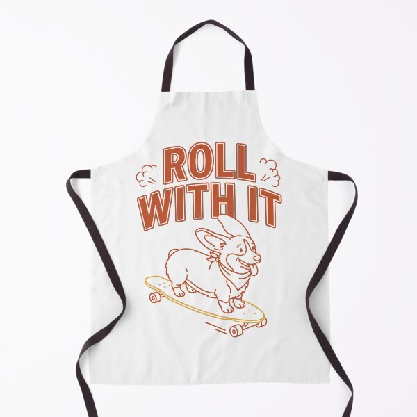 Item preview, Roll With It Corgi Skateboard Design designed and sold by NullSpacePrints.