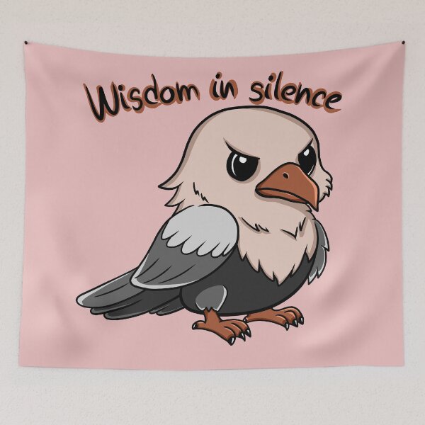 Item preview, Wisdom In Silence Bird designed and sold by Phyllya Design.