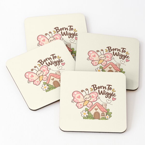 Item preview, Born To Wiggle Butterfly Cottagecore Cute Sticker designed and sold by StickyDelights.