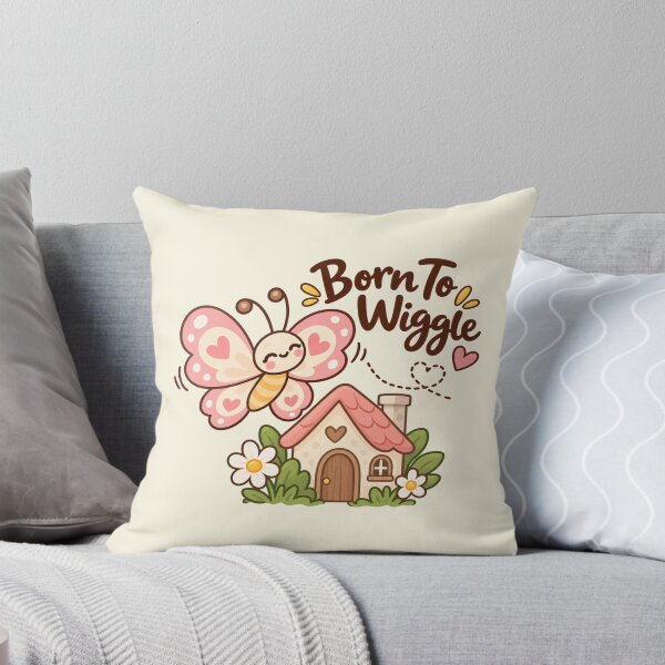 Item preview, Born To Wiggle Butterfly Cottagecore Cute Sticker designed and sold by StickyDelights.