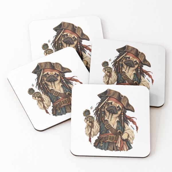 Item preview, Pirate Pug Treasure Hunter designed and sold by ArtikaCreative.