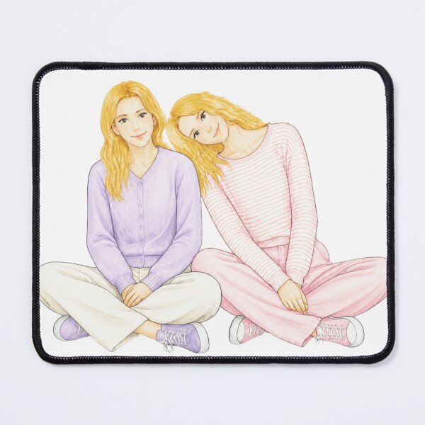 Item preview, Lavender & Pink – Cozy Best Friends Watercolor Illustration designed and sold by kitastylish.