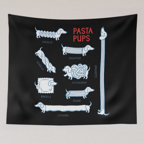 Item preview, Pasta Pups Funny Dachshund Italian Food Spaghetti Dog designed and sold by Chromatic-Cubes.