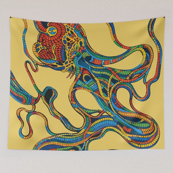 Item preview, Mosaic Octopus - Colorful Folk Creature Art designed and sold by photossmirnov.