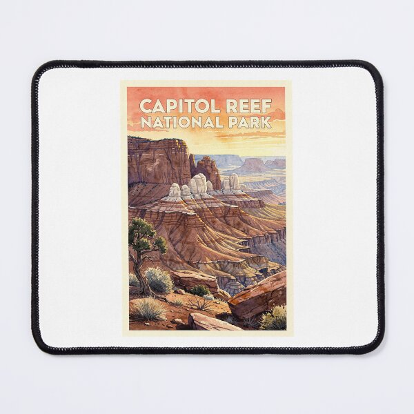 Item preview, Capitol Reef National Park Utah Vintage Watercolor Travel designed and sold by Teelogic.