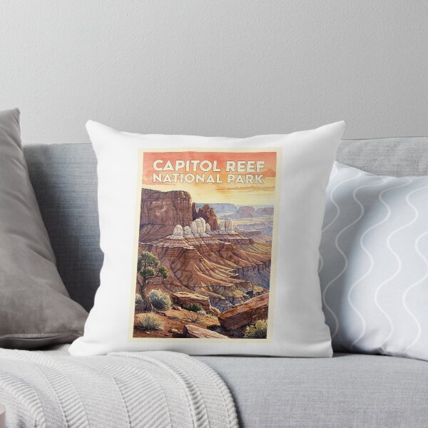 Item preview, Capitol Reef National Park Utah Vintage Watercolor Travel designed and sold by Teelogic.