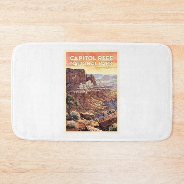 Item preview, Capitol Reef National Park Utah Vintage Watercolor Travel designed and sold by Teelogic.