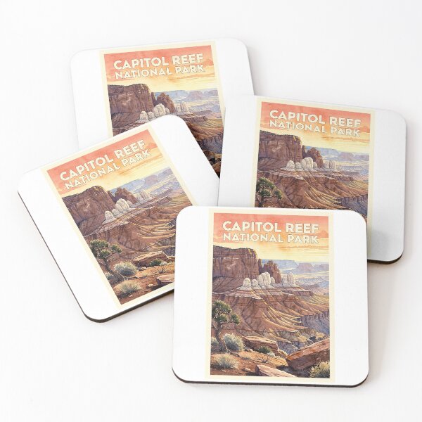 Item preview, Capitol Reef National Park Utah Vintage Watercolor Travel designed and sold by Teelogic.