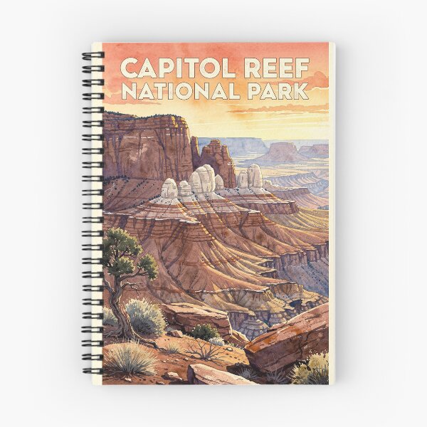 Item preview, Capitol Reef National Park Utah Vintage Watercolor Travel designed and sold by Teelogic.
