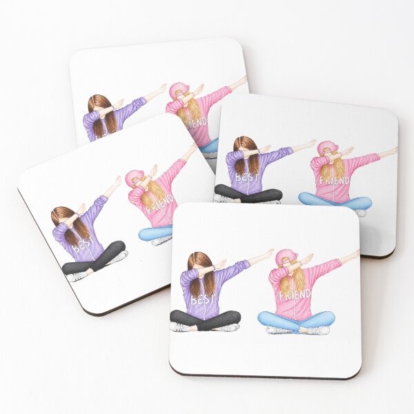 Item preview, Best Friend Dab – Purple & Pink Hoodie BFF Illustration designed and sold by kitastylish.