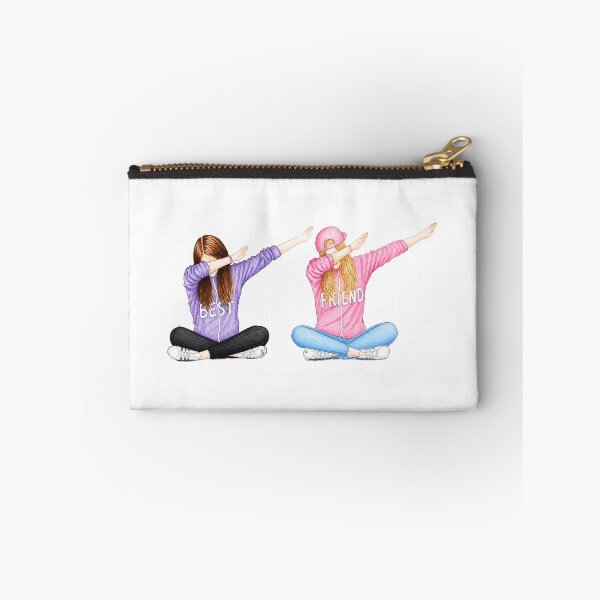 Item preview, Best Friend Dab – Purple & Pink Hoodie BFF Illustration designed and sold by kitastylish.