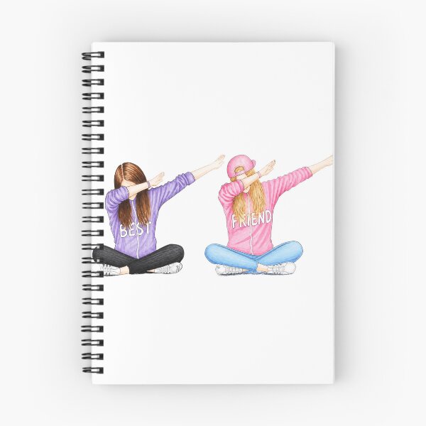 Item preview, Best Friend Dab – Purple & Pink Hoodie BFF Illustration designed and sold by kitastylish.