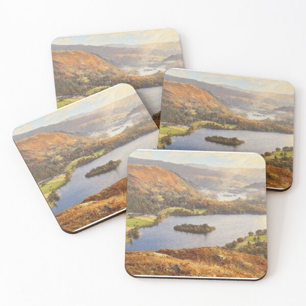 Item preview, Grasmere Lake District - Autumn Landscape Print - Lake District Wall Art - A3 A4 A5 designed and sold by QuietCanvasArtworks.