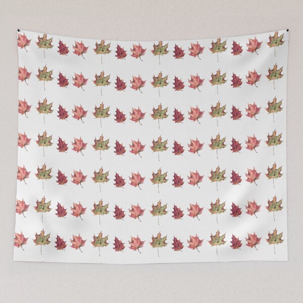 Item preview, Autumn maple, sycamore leaves green, yellow, red and golden coloured. Watercolor designed and sold by BartolArt.