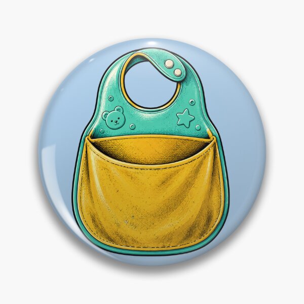 Item preview, Retro Baby Bib With Pocket designed and sold by Ania & Maxiu.