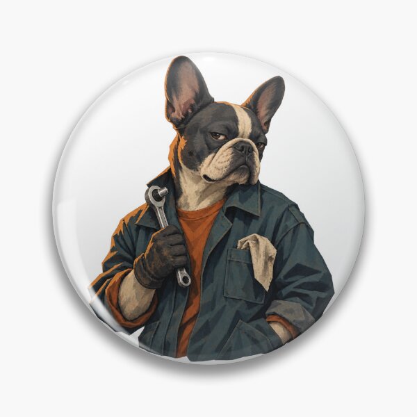 Item preview, French Bulldog Auto Mechanic designed and sold by ArtikaCreative.