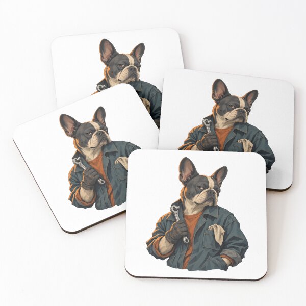 Item preview, French Bulldog Auto Mechanic designed and sold by ArtikaCreative.