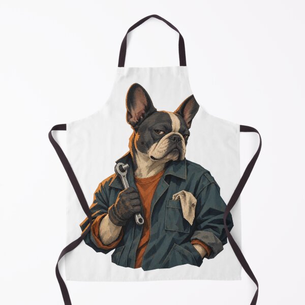 Item preview, French Bulldog Auto Mechanic designed and sold by ArtikaCreative.