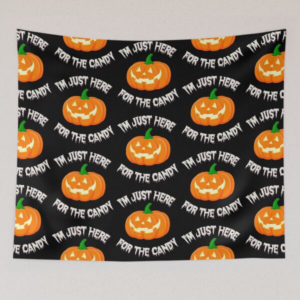 Item preview, I'm just here for the candy scary funny unisex halloween design designed and sold by Logiprint.