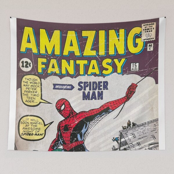 Item preview, Marvel Spiderman Comics Comic Book Original Custom Vintage Movie Poster Art designed and sold by Cool Robot Bro..