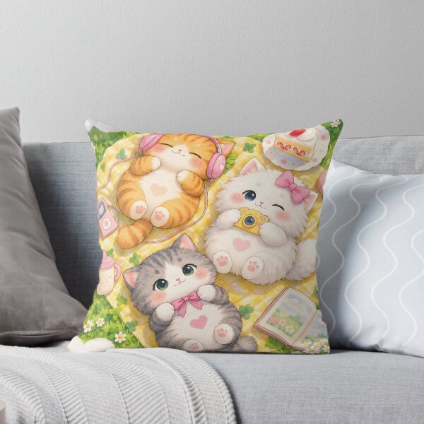 Item preview, Whimsical Kawaii Cats Picnic designed and sold by Pure Craft.