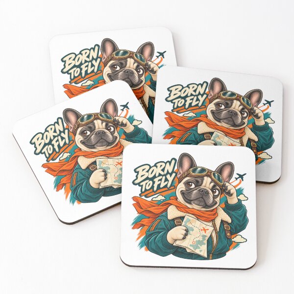 Item preview, Born to Fly Pug Pilot designed and sold by ArtikaCreative.