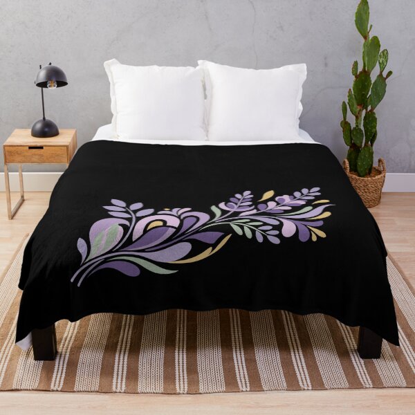 Item preview, Minimalist lavender flower branch design designed and sold by ElegantOutlines.