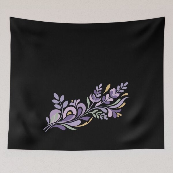 Item preview, Minimalist lavender flower branch design designed and sold by ElegantOutlines.