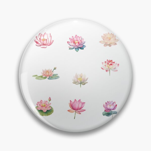 Aperçu de l'œuvre Fleurs de lotus à l'aquarelle créée et vendue par silviaol.