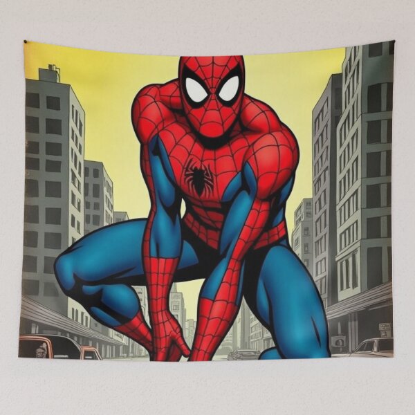 Item preview, Marvel Spiderman Comics Comic Book Original Custom Vintage Movie Poster Art designed and sold by Cool Robot Bro..