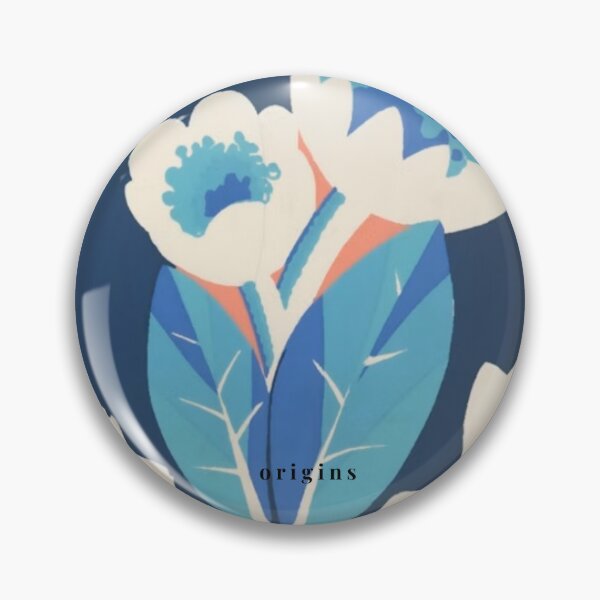 Item preview, Bold Cobalt Blue & Cream Floral Art - Modern Vintage Botanical Prin designed and sold by ORIGINS LINES.