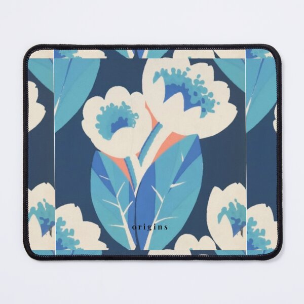 Item preview, Bold Cobalt Blue & Cream Floral Art - Modern Vintage Botanical Prin designed and sold by ORIGINS LINES.