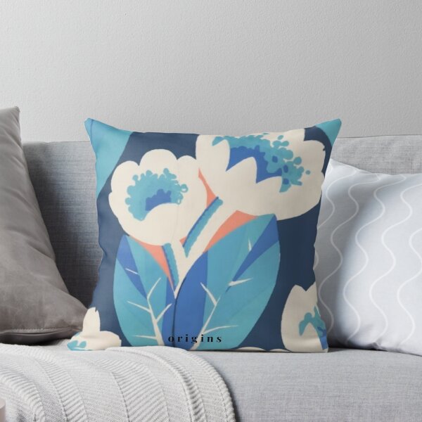 Item preview, Bold Cobalt Blue & Cream Floral Art - Modern Vintage Botanical Prin designed and sold by ORIGINS LINES.
