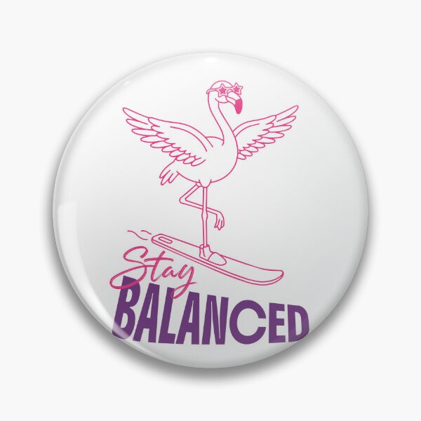 Item preview, Stay Balanced Flamingo Ski Design designed and sold by NullSpacePrints.