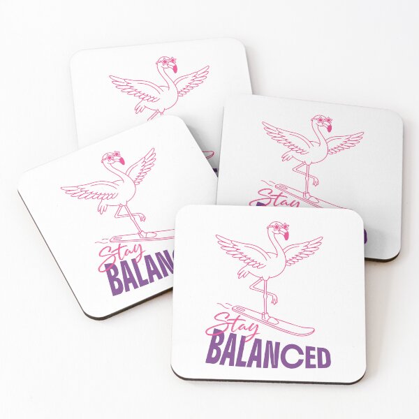 Item preview, Stay Balanced Flamingo Ski Design designed and sold by NullSpacePrints.
