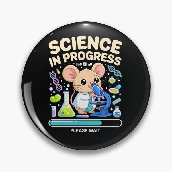 Item preview, science in progress cute mouse chemist lab cartoon microscope please wait designed and sold by DariaOltes.