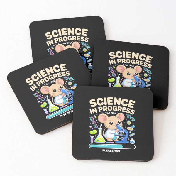 Item preview, science in progress cute mouse chemist lab cartoon microscope please wait designed and sold by DariaOltes.