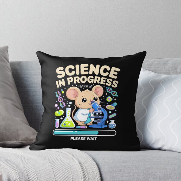 Item preview, science in progress cute mouse chemist lab cartoon microscope please wait designed and sold by DariaOltes.