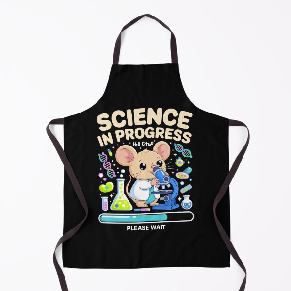Item preview, science in progress cute mouse chemist lab cartoon microscope please wait designed and sold by DariaOltes.