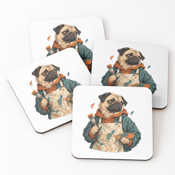 Item preview, Creative Pug Artist at Work designed and sold by ArtikaCreative.
