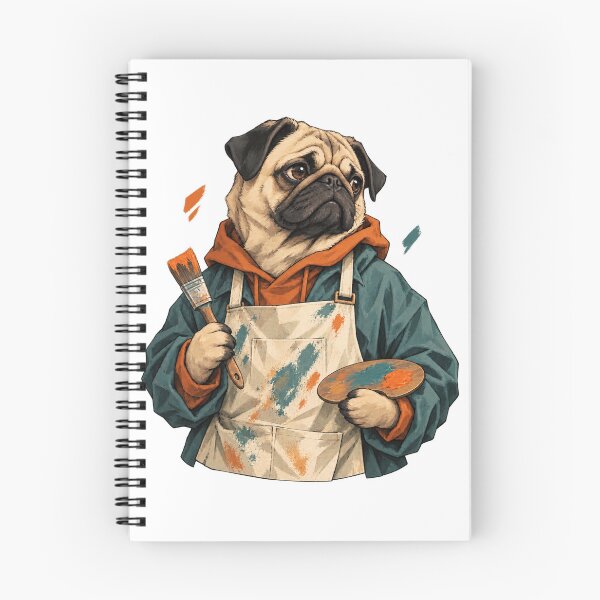 Item preview, Creative Pug Artist at Work designed and sold by ArtikaCreative.