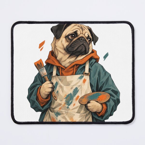 Item preview, Creative Pug Artist at Work designed and sold by ArtikaCreative.