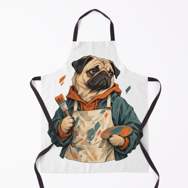 Item preview, Creative Pug Artist at Work designed and sold by ArtikaCreative.